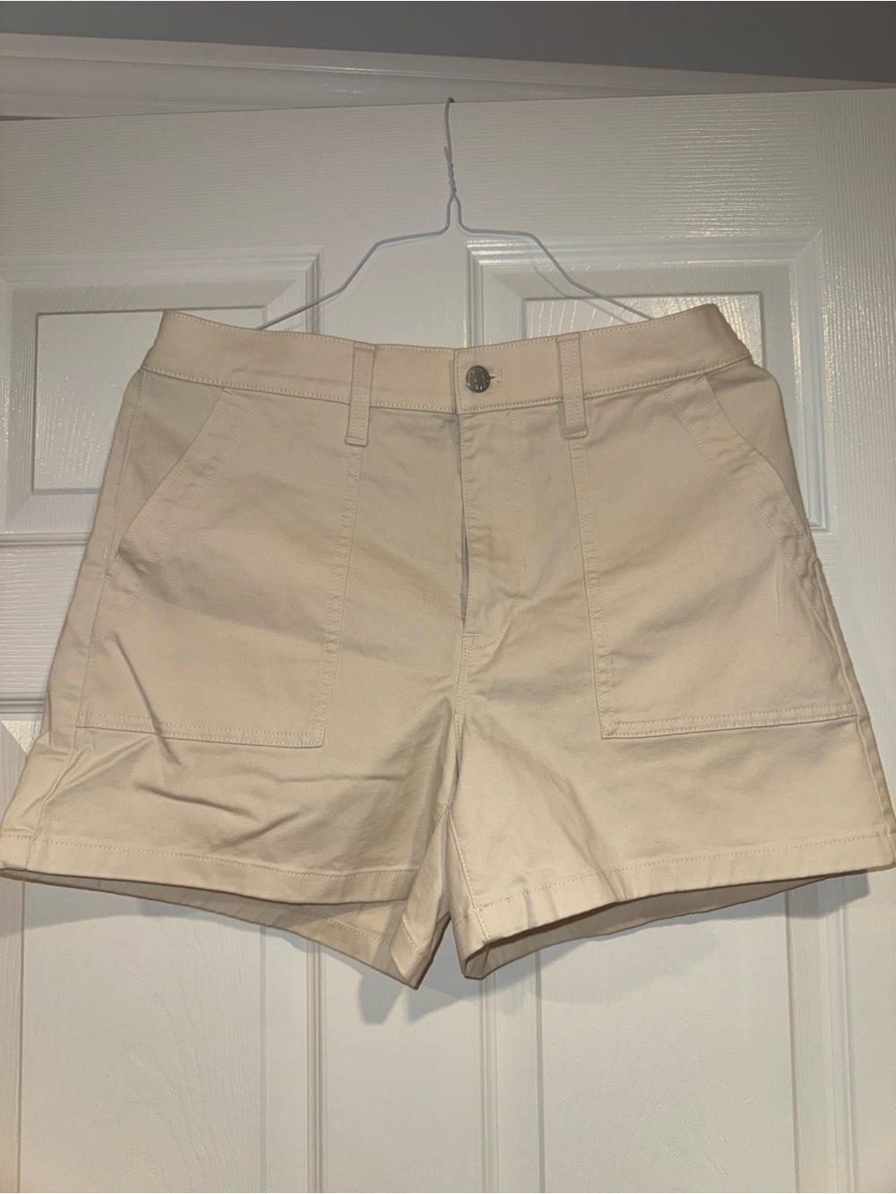 J. Crew Cream High-Rise Utility Shorts